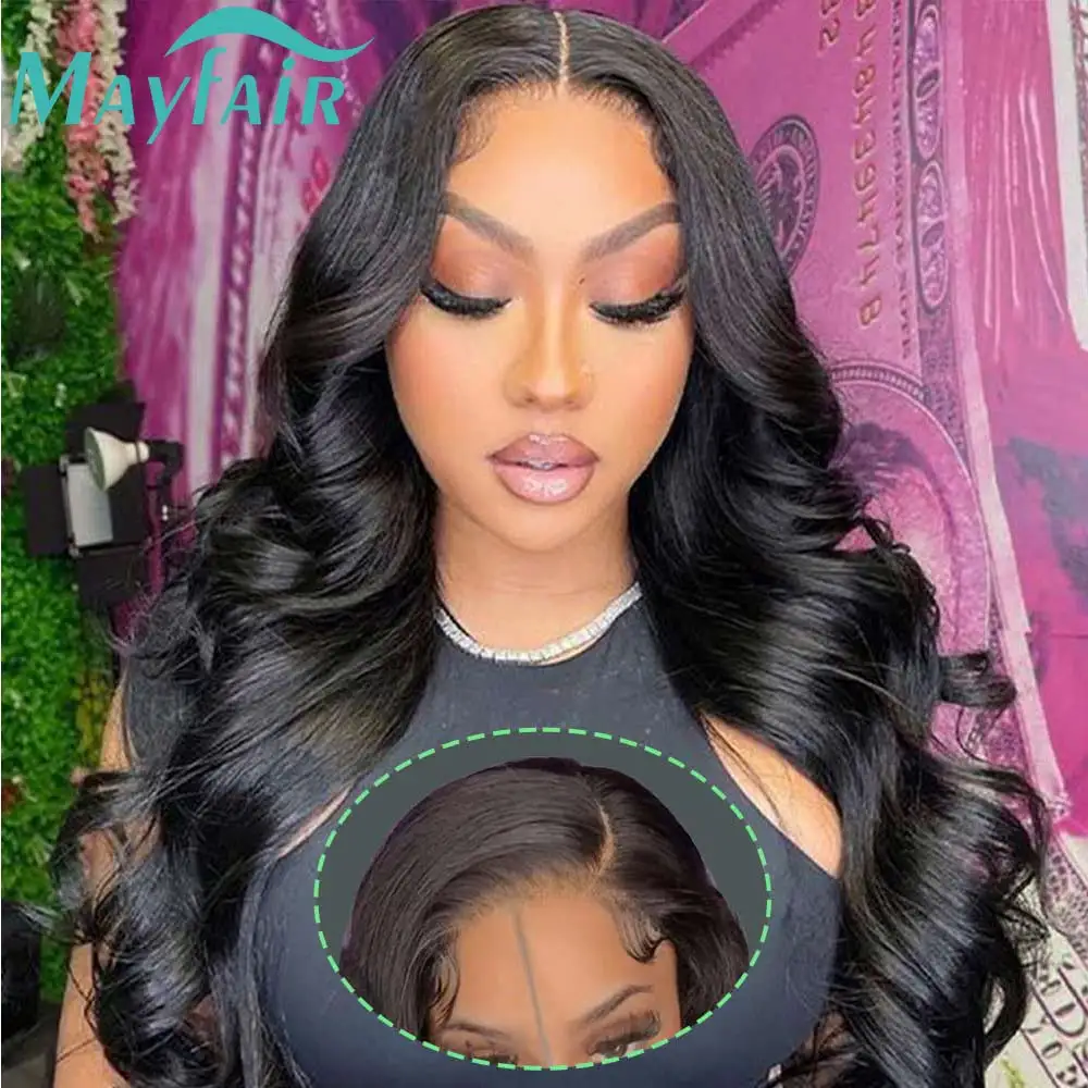 Glueless Wig Human Hair Ready To Wear 5x5 4x4 Body Wave Lace Closure Wig Glueless Preplucked Human Wigs Ready To Go