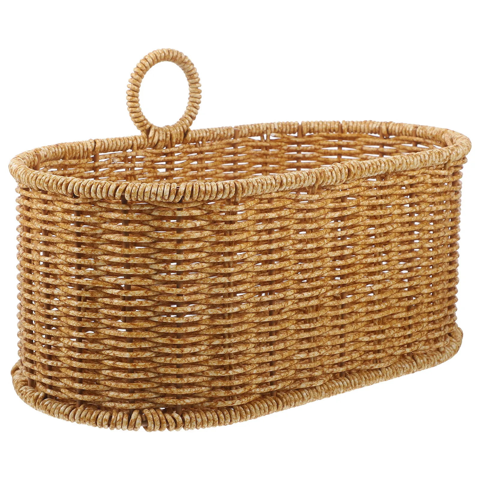 

Small Woven Baskets for Storage Wall Hanging Kitchen Organizer Rattan Basket for Veggies Fruits and Flowers Display