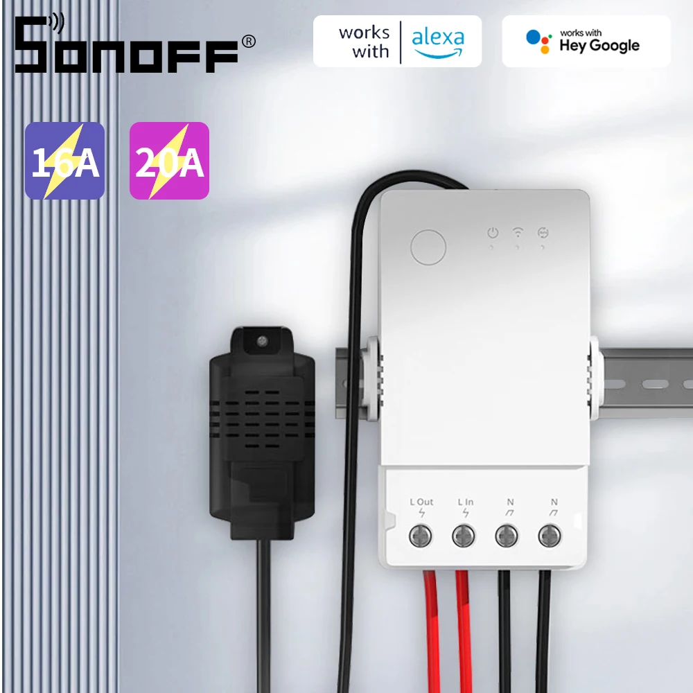 SONOFF TH Origin Smart Switch SONOFF TH10/16 Upgraded Version Wifi Controller Temperature Humidity Monitor Smart Home For Alexa