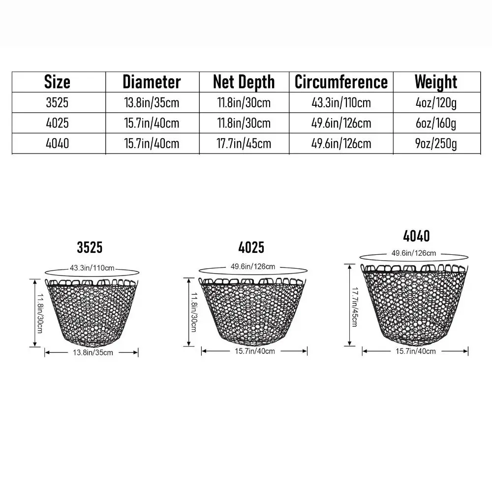 Durable Silicone Fishing Net Mesh Net Mesh Landing Net Foldable Net Fly Fishing Fishing Accessory Tool Fish Landing Net Bag - Image 6