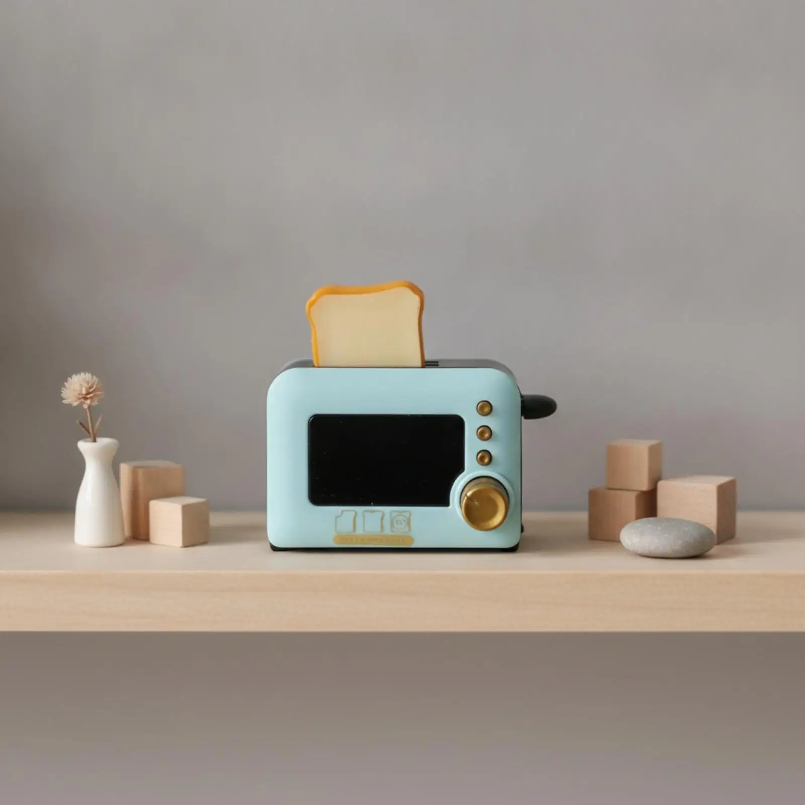Dollhouse Miniature Bread Machine with Removable Slices for 1 12 Scale Kitchen Accessories