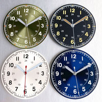 33.5MM Pilot Black Blue Green Sunburst Dial Watch Vintage Face for NH35 NH36 ETA2824 Miyota8215 DG2813 Automatic Arabic Numeral