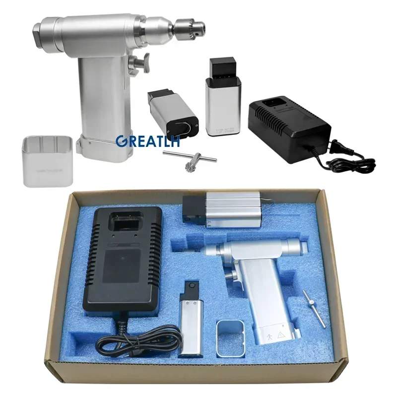 GREATLH Orthopedic Bone Drill with Two Batteries Medical Machine Drill Bone Veterinary Instruments Orthopedics