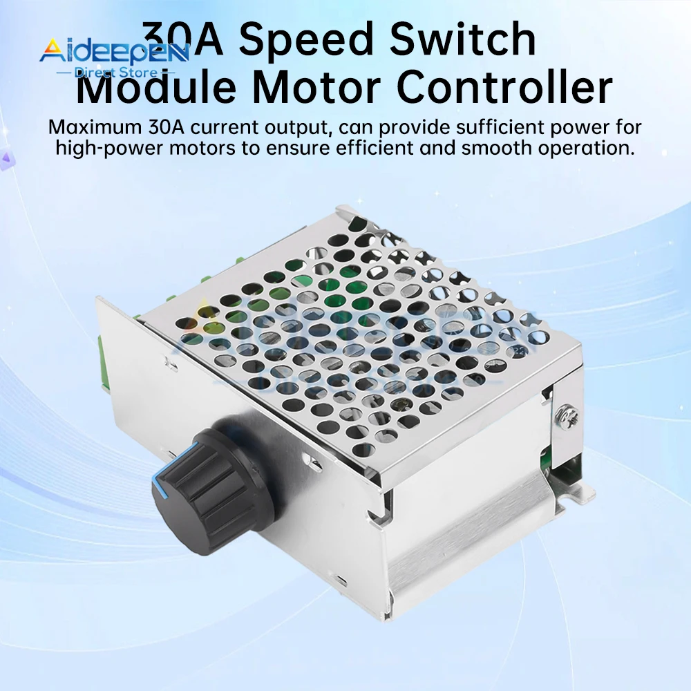 Mini 30A PWM 12V 24V 48V 60V DC Motor Speed Controller Module DC-DC 7-70V Adjustable Speed Regulator Control Governor Switch