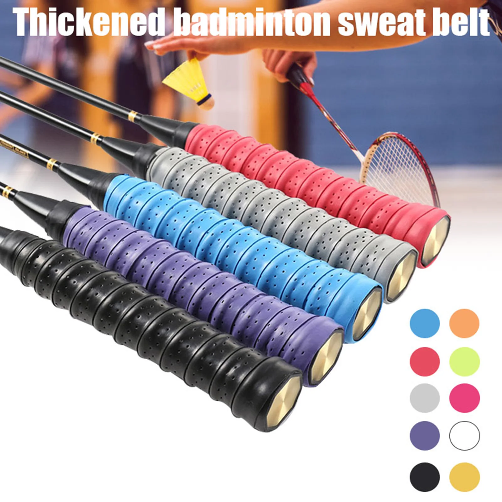 New Racket Grip Tape Belt Comfortable Easy to Hold Racket Belt for Squash Rackets Fishing Rods