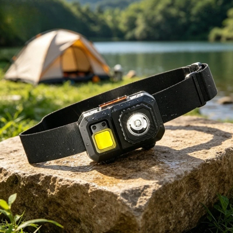 Warsun LED Sensor Hat Clip Lamp Outdoor Camping Waterproof Fishing Light USB Rechargeable Ultra Bright Head Mounted Flashlights
