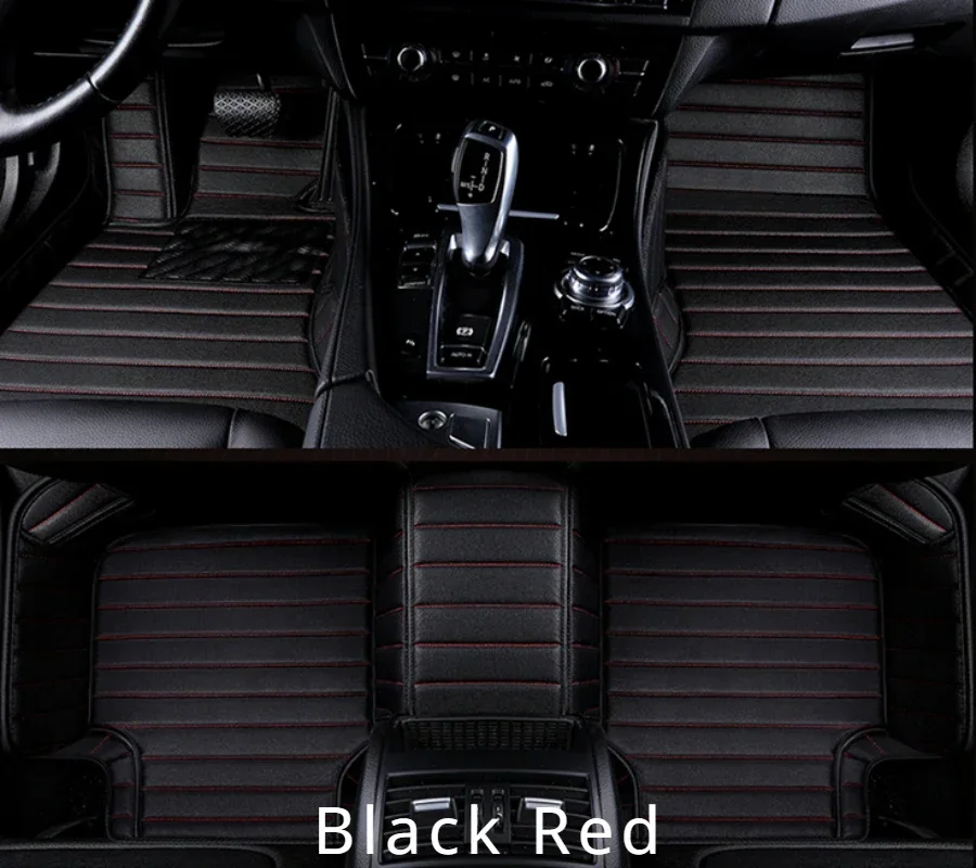 Striped Pu Leather 3D Car Floor Mat for BMW 3 Series E36 1990-2000 E46 E90 E92 Coupe E93 Interior Car Accessories Carpet