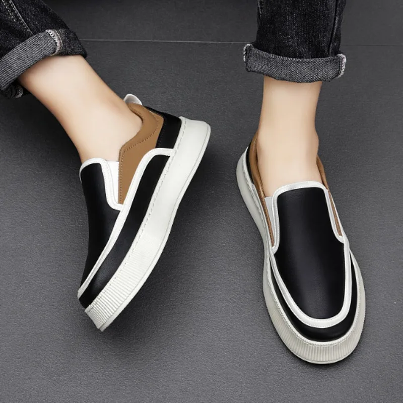 Heren Casual Schoenen Zachte Zool Comfortabele Wandelschoenen Lage Top Loafers Licht Ademende Rijschoenen Slip Op Trend Board Schoen