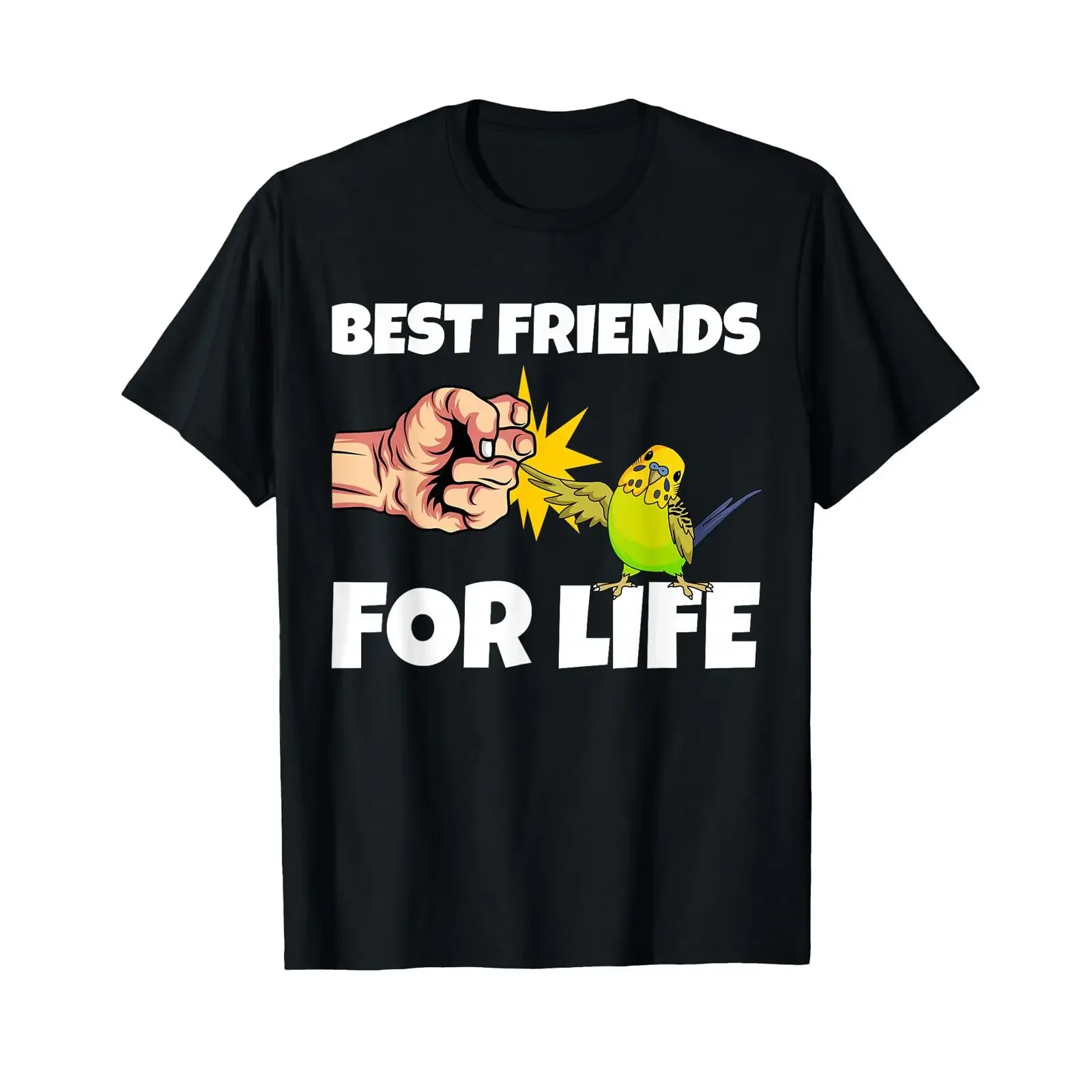 Budgies Best Friends for Life Parakeet Bird T Shirt vintage Washed designer clothes fashion Top For Everyday Wear Comfortable