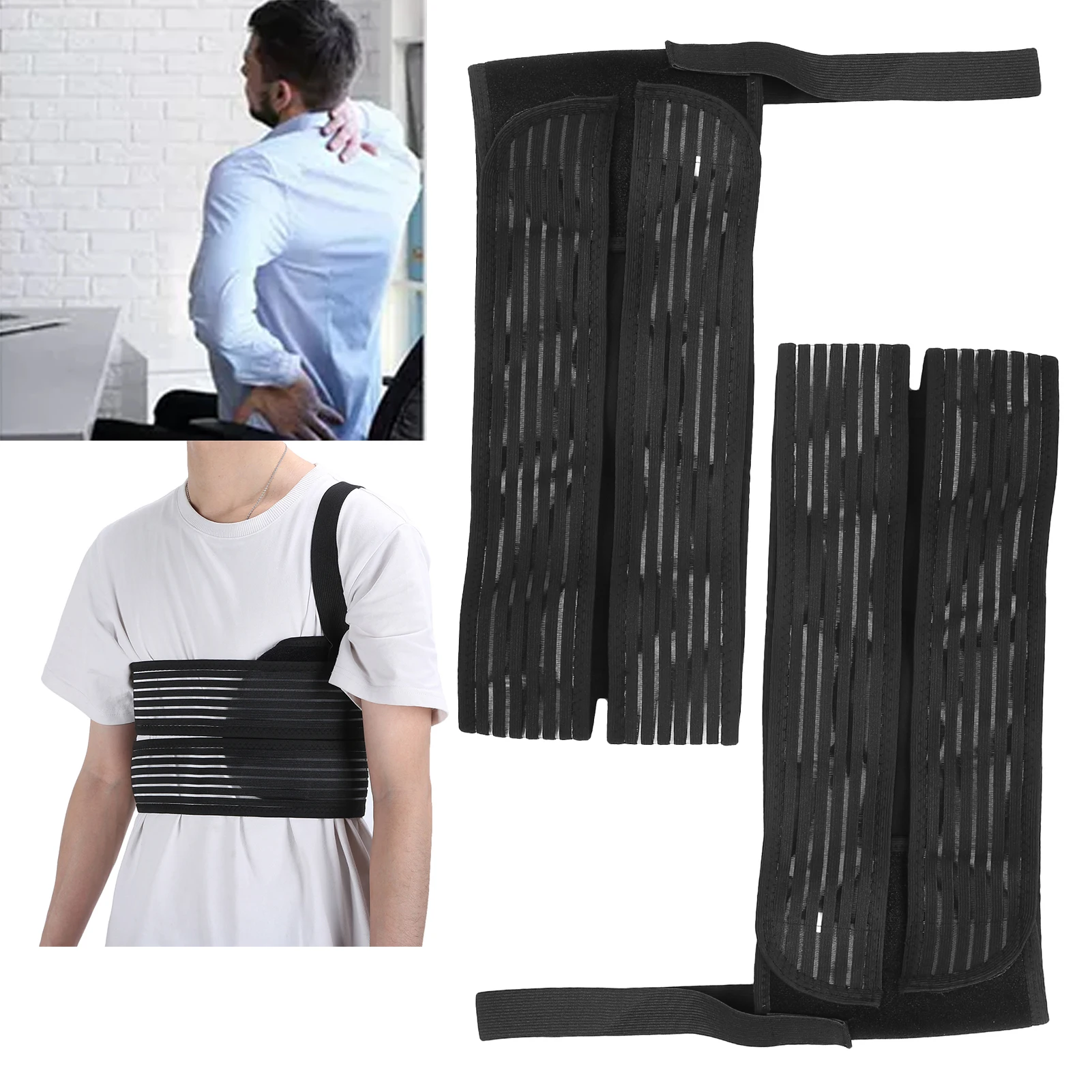 Adjustable Broken Rib Brace Unisex Men Women Breathable Rib Chest Protector Belt Rib Protector Rib Chest Support Brace Rib Brace