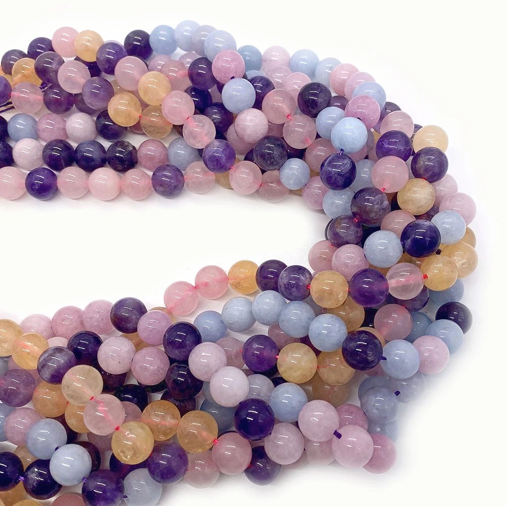6-10MM Pick Size Natural Stone Lavender Round Spherical Polished Loose Beads for Jewelry Making DIY Necklace Bracelet Accessory image 6
