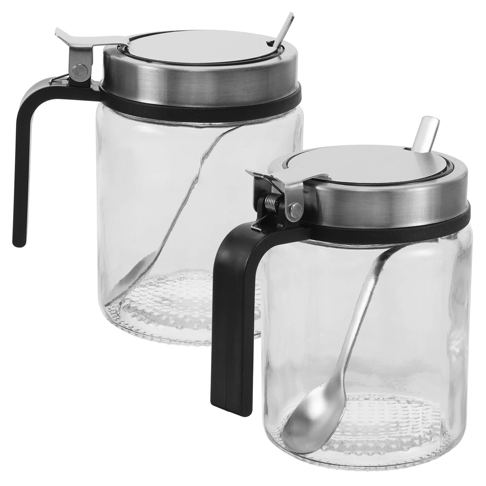 

Tablespoon Castor Seasoning Jars Stainless Steel Decorative Glass Containers