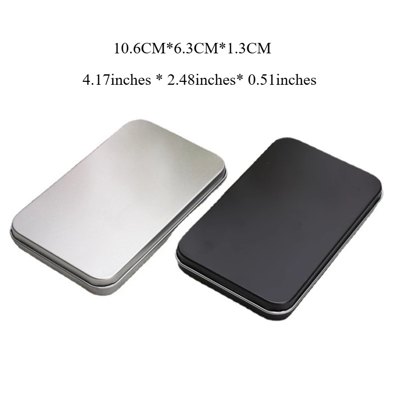 

Rectangle Postcard Pull Button Stationery Storage Tin Box Large Earrings Jewelry Sundry Storage Organizer for Home Decor