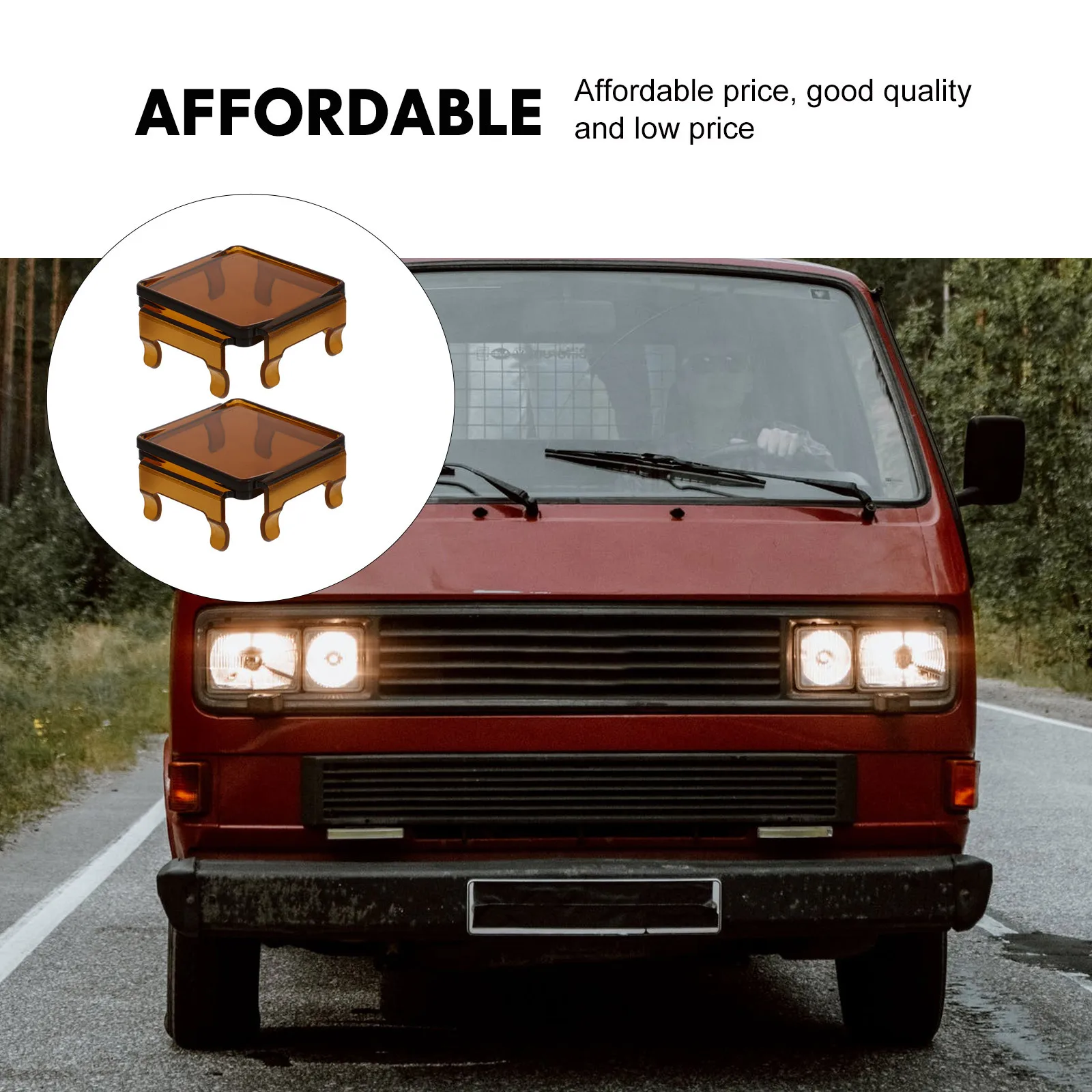 

2pcs Car Light Cover Acrylic Spotlight Lampshade For Driving Work Lamp Fog Light Cover High Transparency Durable