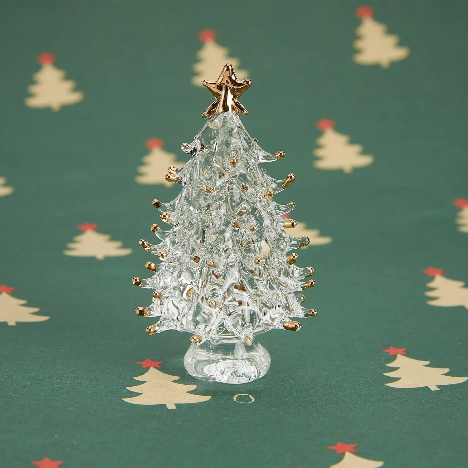 Anjj New Christmas Tree Ornaments Luxurious Exquisite Cute Mini Christmas Tree Colored Glaze Crafts New Years Present