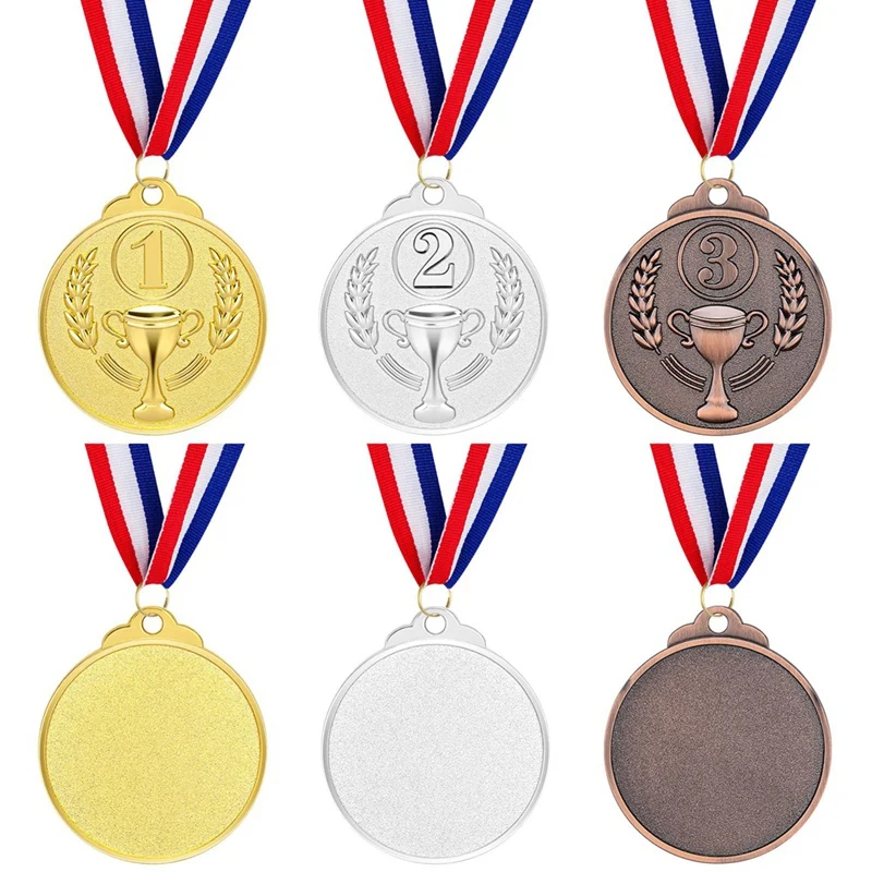 12Pcs Award Medals Gold Silver Bronze Winner Medals 1St 2Nd 3Rd Prizes For Competitions