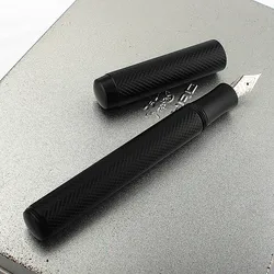 Pluma estilográfica de Metal de alta calidad, bolígrafos de bolsillo de latón, pluma giratoria EF/F, suministros escolares de oficina de negocios, escritura, pluma de tinta Kawaii