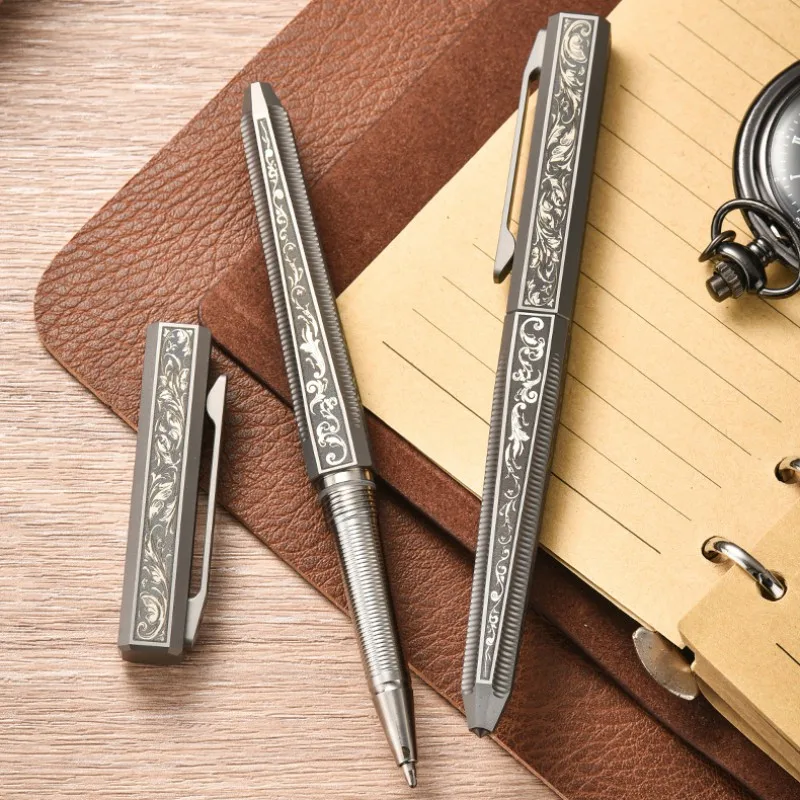 Titanium Tactical Pen Multifunctional Window Breaker Keychain EDC Survival Writing Pen Gift for Men Boyfriend Valentine