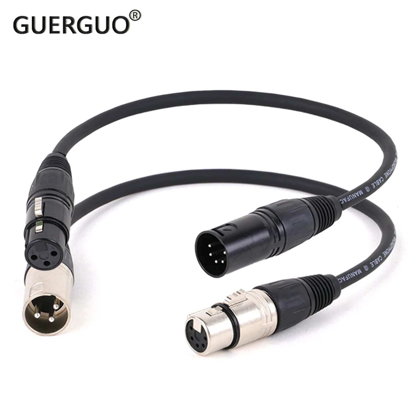 

5Pin XLR Female/Male to 3Pin XLR Male/Female Audio Cable for Microphone Turnaround ,XLR3 to XLR5 Adapter Cable