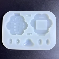 Moldes silicona movediza, molde agitador resina epoxi para fabricación joyas y colgantes DIY