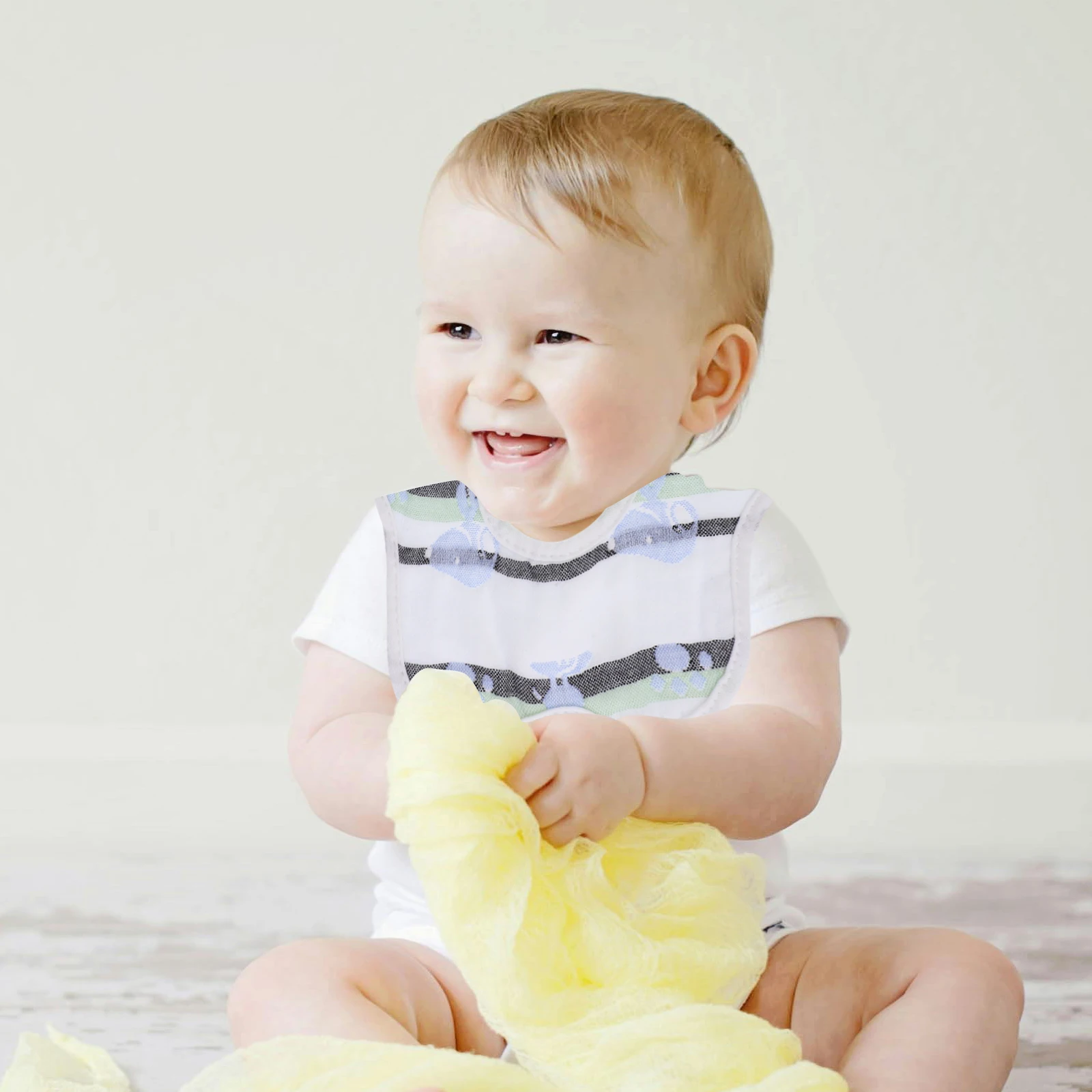

4 Pcs Baby Bibs Newborn Saliva Towel Drool Kerchief Gauze Infant Toddler Scarf Premium Material Water Absorption Breathable Skin