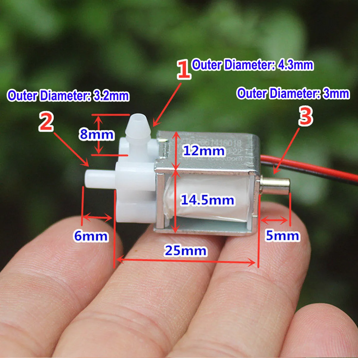 DC 5V 6V Solenoid Valve 2-position 3-way Small Control Valve Micro Exhaust Air Release Electric Control Valve