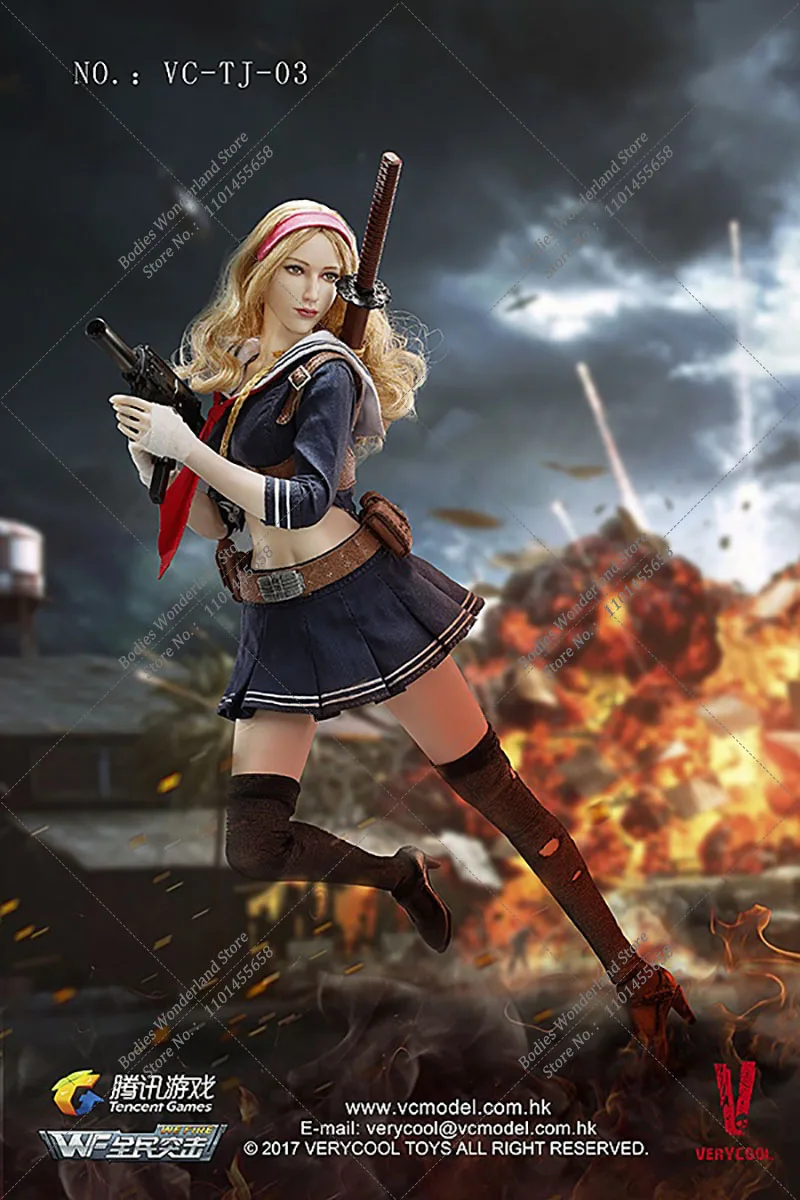 متوفر في المخزون VERYCOOL VC-TJ-03 1/6 مقياس لعبة الموجة الثالثة بليد فتاة البكر 12 بوصة مجموعة كاملة أنثى الجندي عمل نموذج لجسم