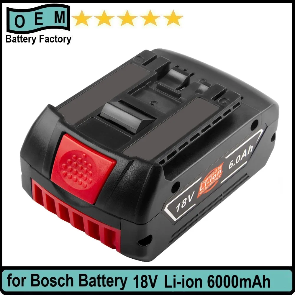 

BAT609 18V 6Ah Lithium Battery Replacement for Bosch 18V Battery BAT610G BAT618G BAT619 BAT621 BAT620 Power Tool Battery