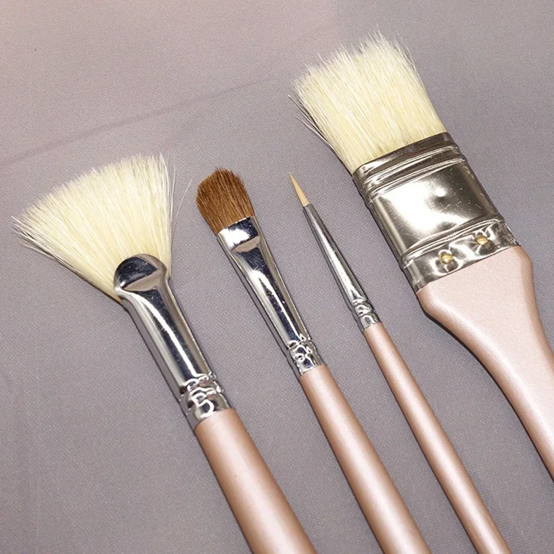 10pcs set art multi-functional pig 's bristle hair oil painting brush short drawing Professional artist painting materials tool