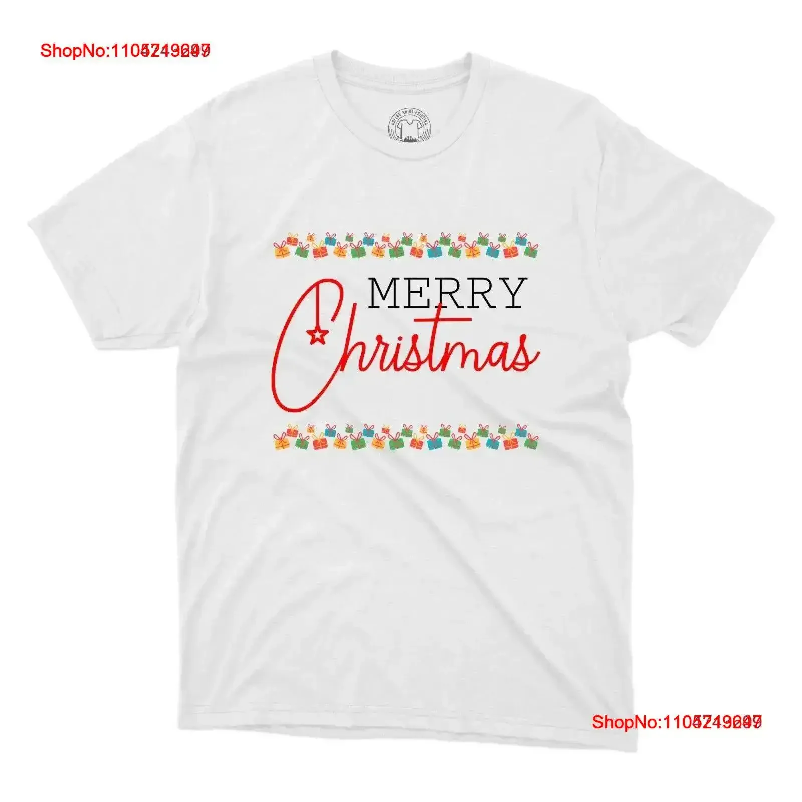 Merry Christmas T Shirt Friend Crew Neck vintage Washed Top For Everyday Wear fashion Soft streetwear Versatile Casual vintage