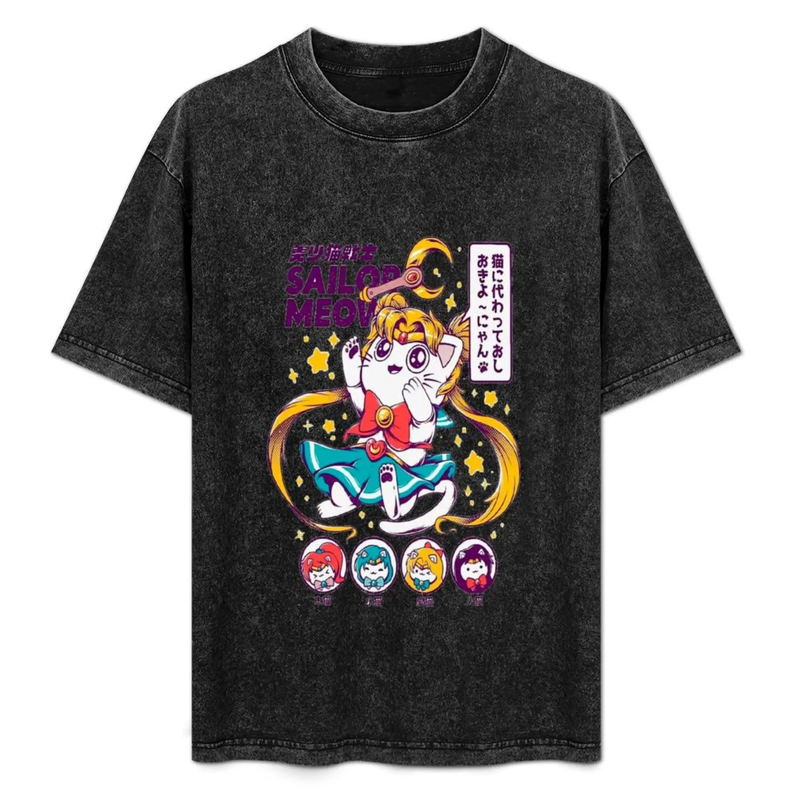 

sailor meow T-Shirt Work Utility Short Sleeve Shirt