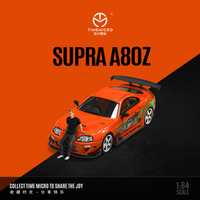 TIME MICRO 1:64 Supra A80z Orange Painting Simulation Alloy Car Model for Collection&Display&Gift