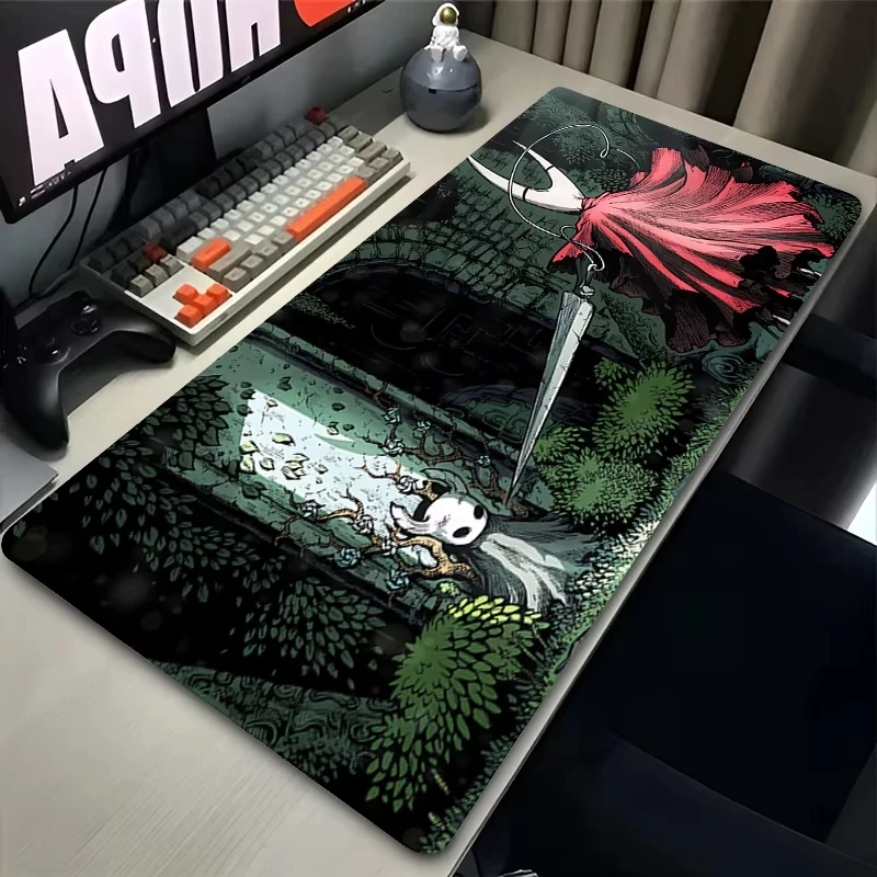 Mouse Pad Laptop Kawaii Gaming Accessories Mousepad Computer Game Hollow Knight Keyboard Rug Office PC Anime Extended Desk Mat