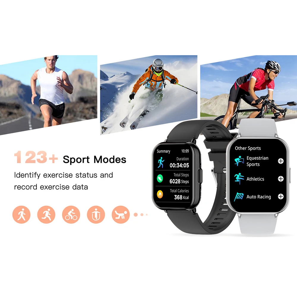 VALDUS Smartwatch para hombres mujeres Fitness deportes batería de larga duración Bluetooth llamada impermeable 2025 nuevo 1,83 reloj inteligente completamente táctil