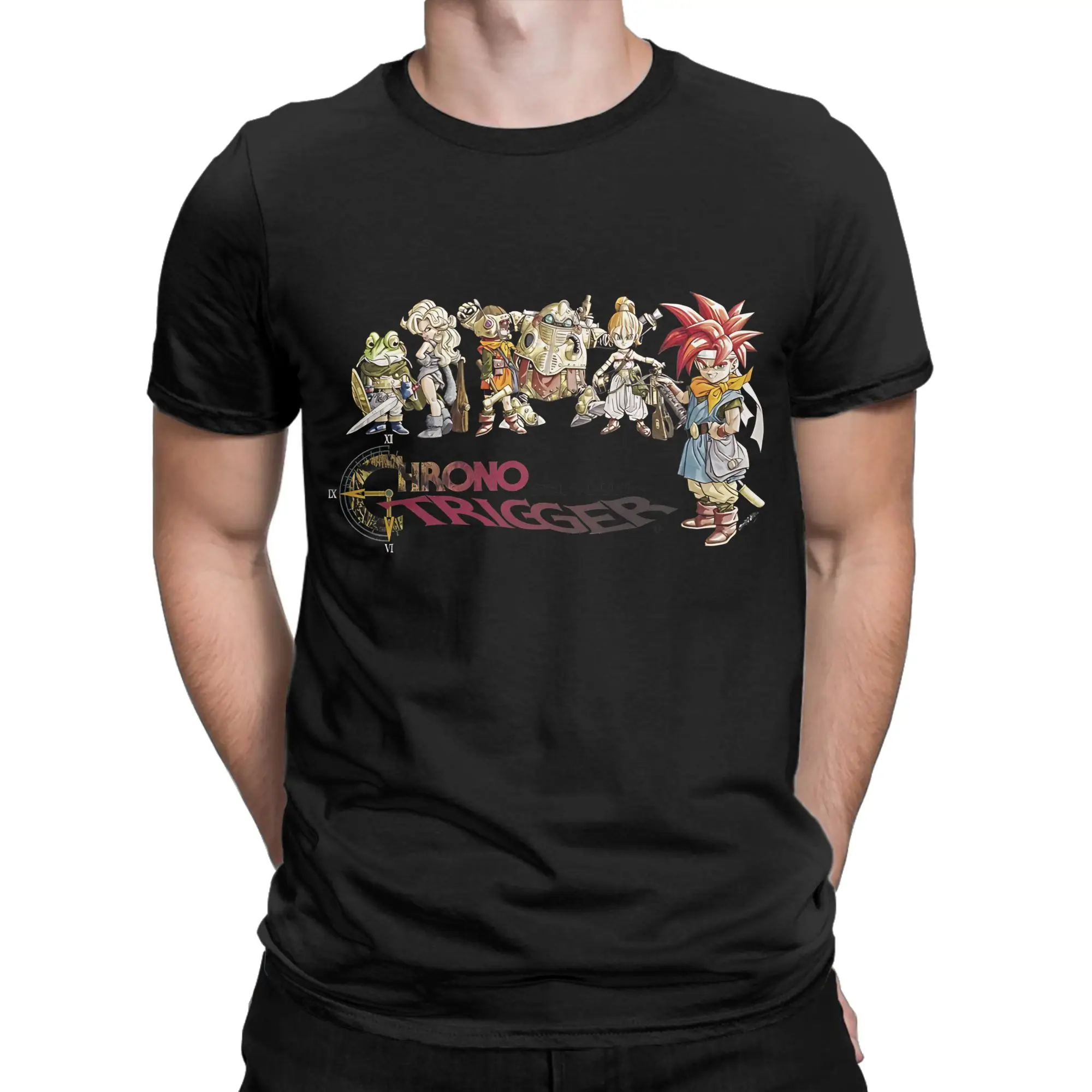 Chrono Trigger Logo Funny Graphic 100% Cotton T-Shirt Chrono Trigger Tees Tops For Men