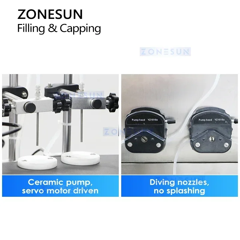 ZONESUN Tappatrice per riempimento liquidi di piccolo volume ZS-AFC17 Imballaggio di profumo Profumo monoblocco EDT EDP
