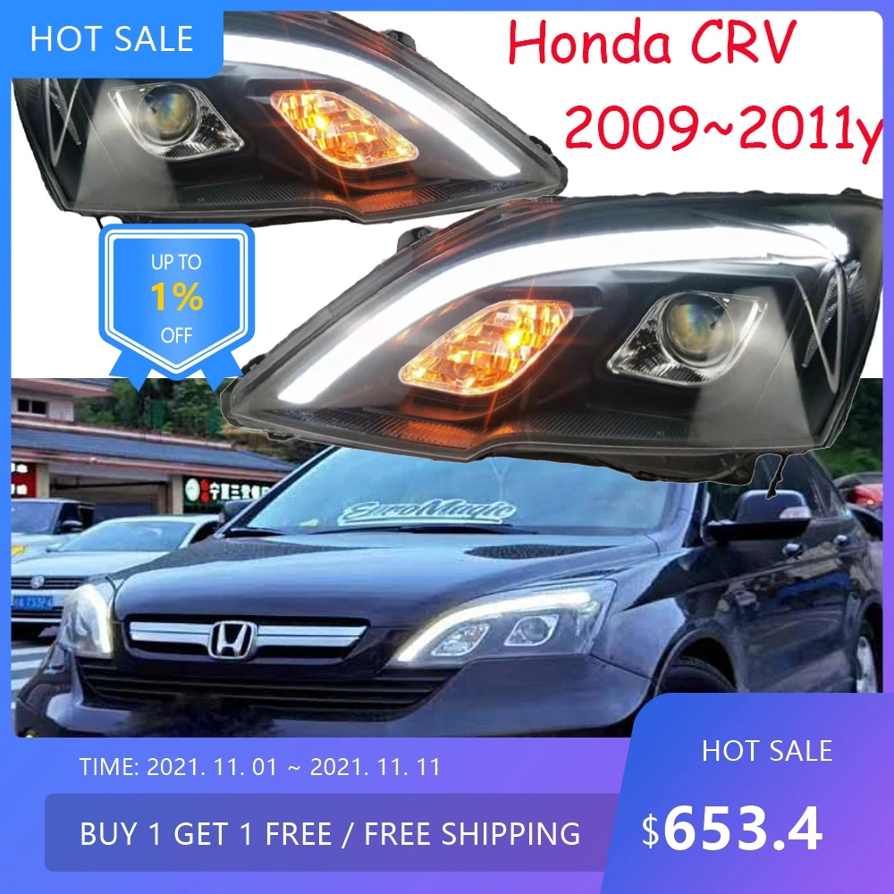 

TaiWan auto Stylg Headlight For Honda CR-V CRV headlight 2009~2011y head lamp LED for honda crv fog light