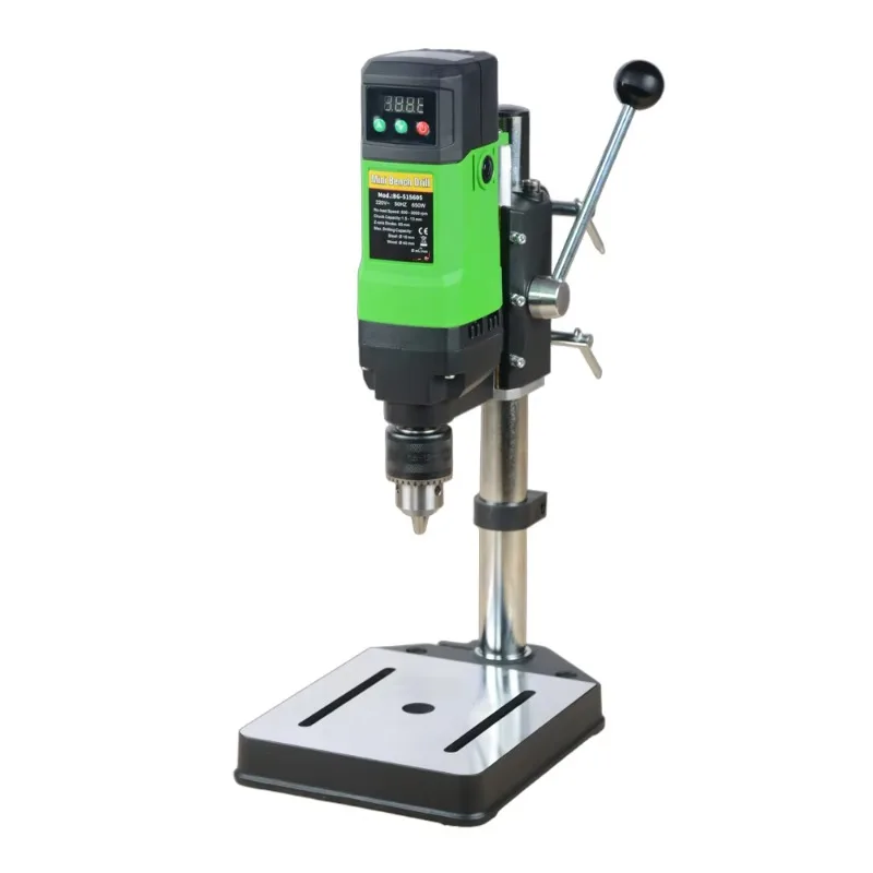 Small desktop drilling and milling machine 5 speed 750 watts, vertical mini drilling machine, aluminum alloy 1.5-13 mm DIY