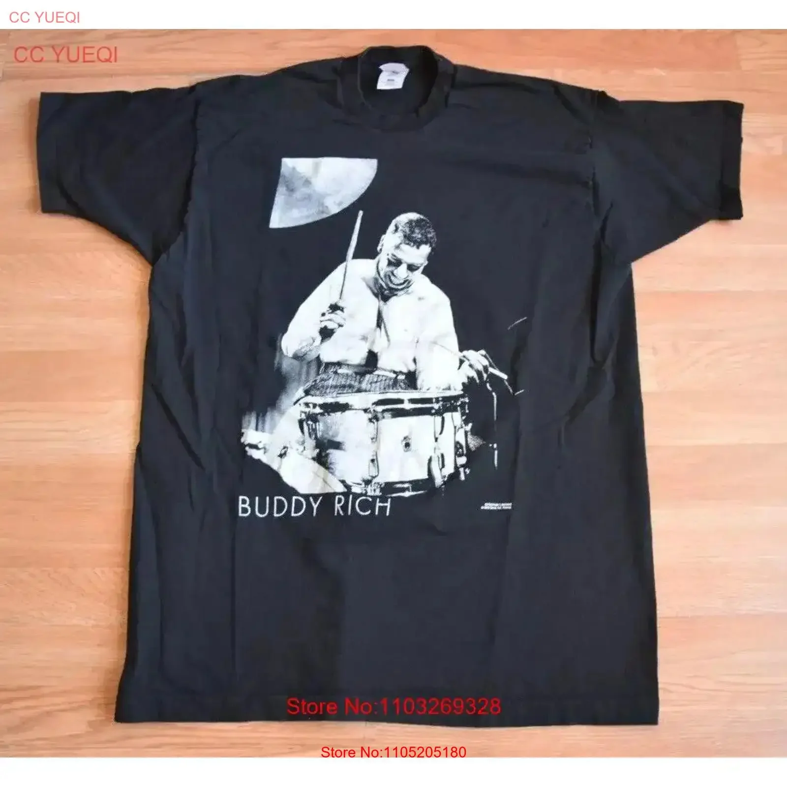 

Винтажная футболка Buddy Rich Jazz Drummer 1990-х годов XL Tall Rare Miles Davis Tour, винтажный стираный дышащий топ для повседневной носки