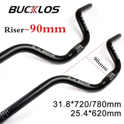 Kierownica BUCKLOS MTB 25.4mm kierownica rowerowa Rise 90mm kierownica rowerowa M dla Brompton 31.8*720mm kierownica rowerowa w kształcie litery U 620/780mm