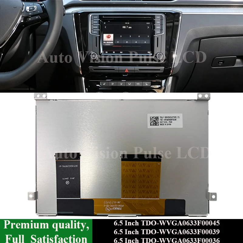 6.5 Inch TDO-WVGA0633F00045 TDO-WVGA0633F00039 TDO-WVGA0633F00036 LCD With Touch Screen For V-W MIB Car Multimedia Navigation