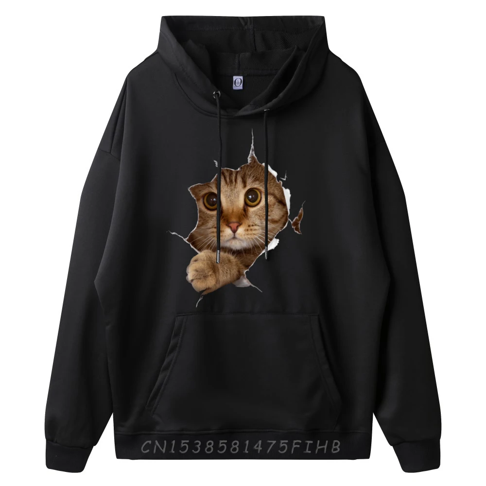 Sweet Kitten Torn Cloth Funny Cat Lover Cat Owner Cat Lady Mens Clothing Clothes Christmas Sweater