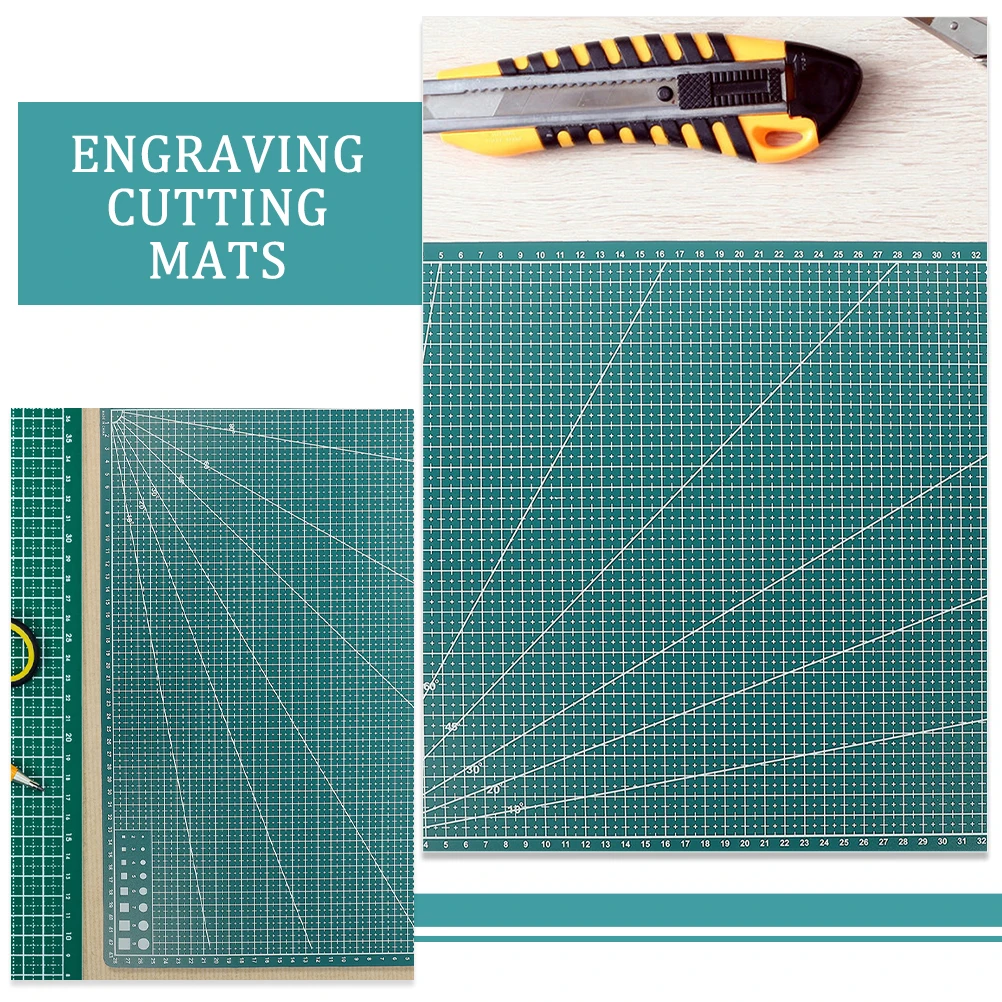 

2Pcs Cutting Mat Engraving Art DIY Craft Quilting Nonslip Durable PP Material Lightweight No Burrs Craft Cutting Mat