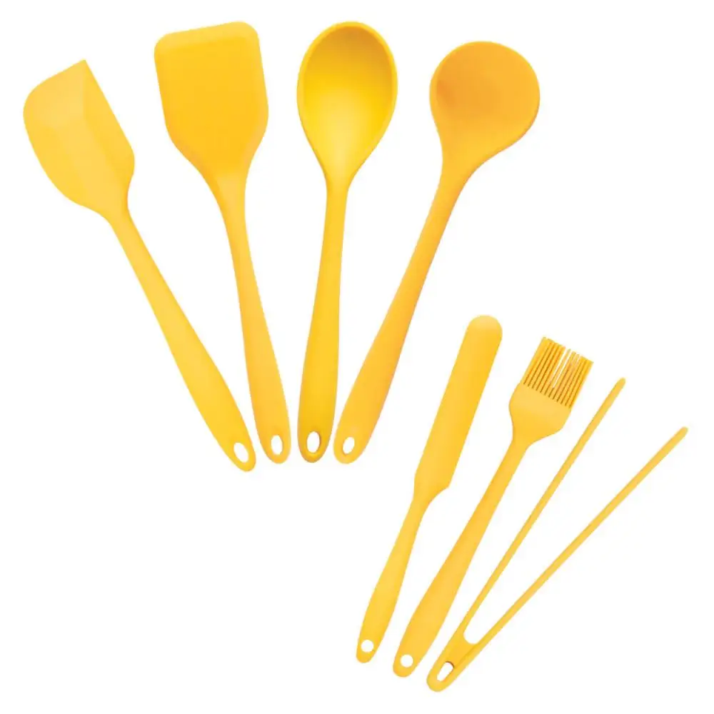 Oikos Yellow Silicone Utensils Kit-7 Pieces