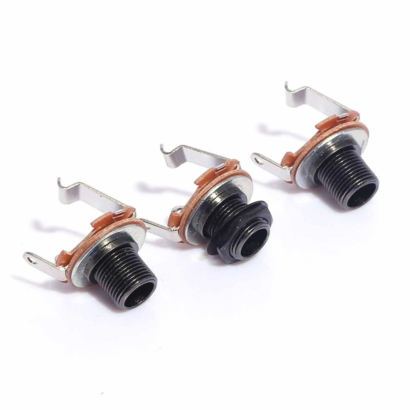 Metal Female Guitar Input Jack 1/4 Inch Mono Panel Mount Socket Audio Accessory for Electric Guitar Speaker