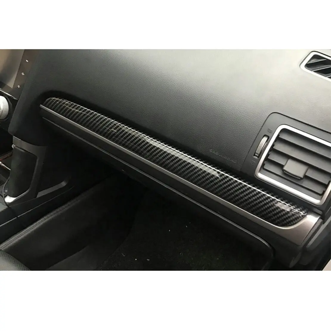 Dashboard Strip Panel Trim Cover Fit for Subaru Forester 2016 2017 2018 Glossy Carbon Fiber Style - Image 3