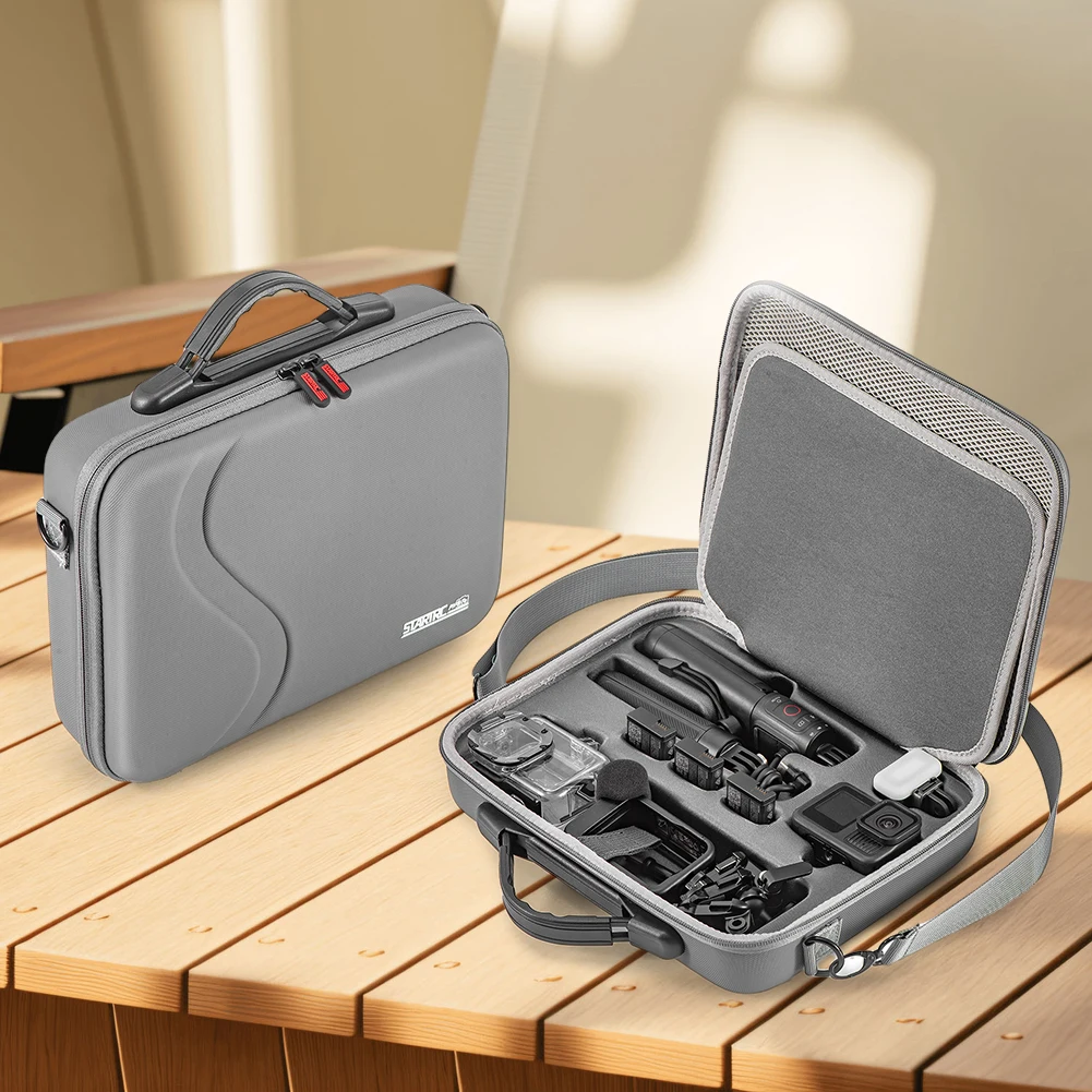 Camera Carrying Case Protective Travel Bag PU Carrying Storage Shoulder Bag Anti-scratch with Strap for Gopro Hero 13 12 11 10 9