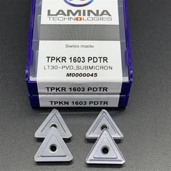 10pcs LAMINA TPKR1603 PDTR LT30 TPKN1603 PDTR LT30 carbide insert TPKR 1603 lathe tool CNC turning insert TPKN 1603 cutting tool