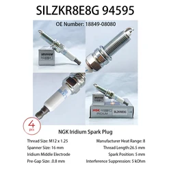 4pcs Original NGK Spark Plug SILZKR8E8G 94595 97080 Suitable For HYUNDAI KIA OEM 18849-08080