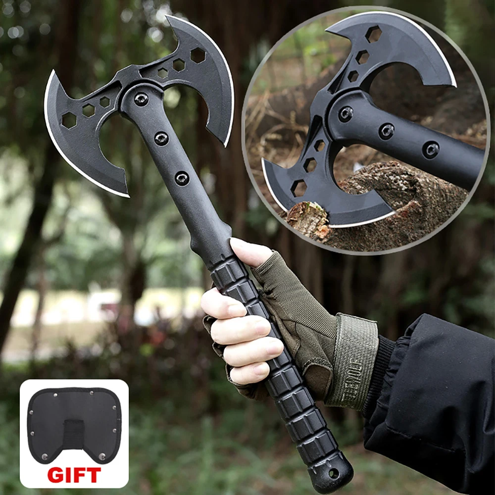 Tactical axe, mountain carving, woodworking axe, chopping wood, firefighting axe, vehicle mounted camping axe